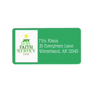 Weihnachtsbaum Adressaufkleber