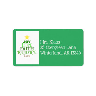 Weihnachtsbaum Adressaufkleber