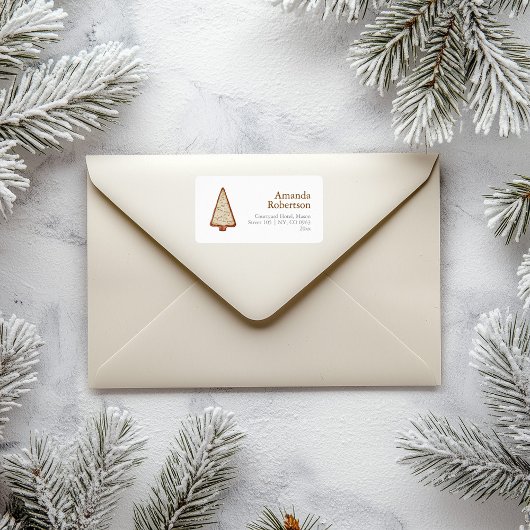 Weihnachtsbaum Adressaufkleber