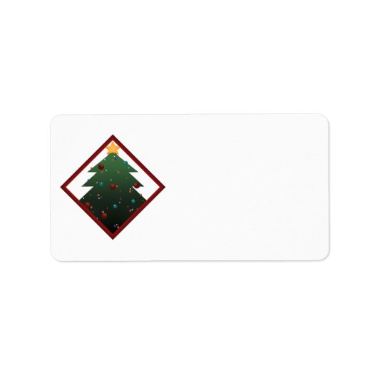 Weihnachtsbaum Adressaufkleber (Vorne)