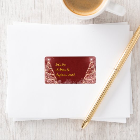 Weihnachtsbaum Adressaufkleber (Insitu)