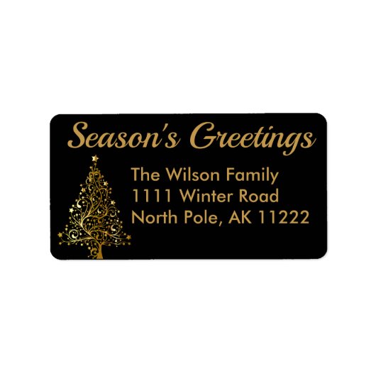 Weihnachtsbaum Adressaufkleber (Vorne)