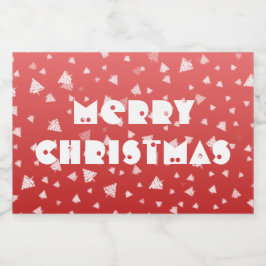 Weihnachtsbaum Alkoholflaschenetikett