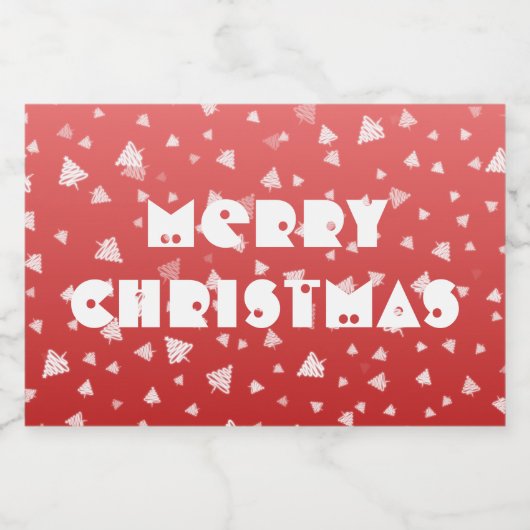 Weihnachtsbaum Alkoholflaschenetikett (Einzelnes Label)