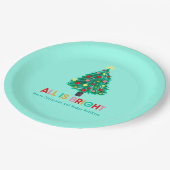 Weihnachtsbaum "Alles ist hell" Weihnachtsfest Par Pappteller (Schrägansicht)