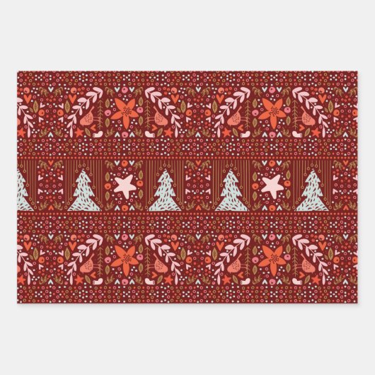 Weihnachtsbaum als hohe Qualität Geschenkpapier Set (Vorderseite 3)