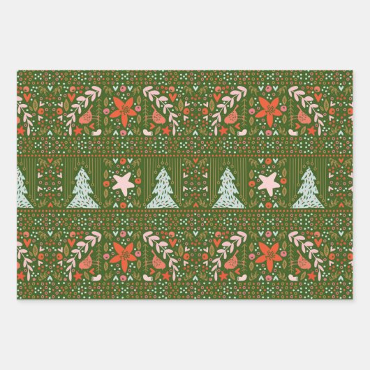 Weihnachtsbaum als hohe Qualität Geschenkpapier Set (Vorderseite 2)