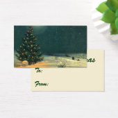 Weihnachtsbaum am Abend mit Lichtern (Schreibtisch)