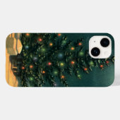 Weihnachtsbaum am Abend mit Lichtern Case-Mate iPhone Hülle (Rückseite (Horizontal))