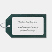 Weihnachtsbaum am Abend mit Lichtern Geschenkanhänger (Rückseite Horizontal)