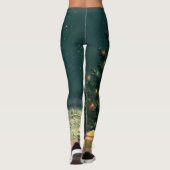 Weihnachtsbaum am Abend mit Lichtern Leggings (Rückseite)