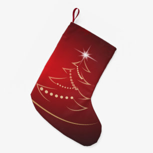 Weihnachtsbaum am Strumpf mit Star Kleiner Weihnachtsstrumpf