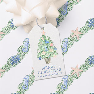 Weihnachtsbaum an der Küste Geschenkanhänger