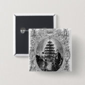 Weihnachtsbaum an Windsor Schloss, 1848 Button (Vorne & Hinten)