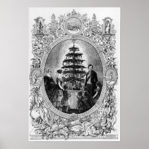 Weihnachtsbaum an Windsor Schloss, 1848 Poster