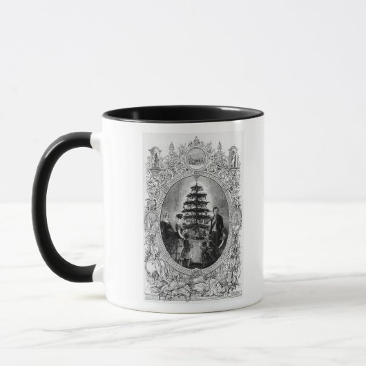 Weihnachtsbaum an Windsor Schloss, 1848 Tasse (Links)