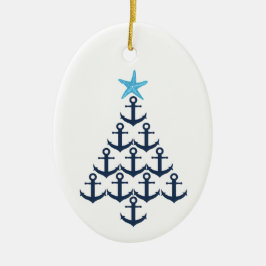 Weihnachtsbaum Anchor Nautical Keramik Ornament