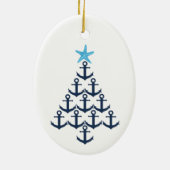 Weihnachtsbaum Anchor Nautical Keramik Ornament (Hinten)