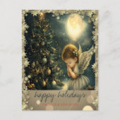 Weihnachtsbaum Angel Stars Ankündigungspostkarte (Vorderseite)