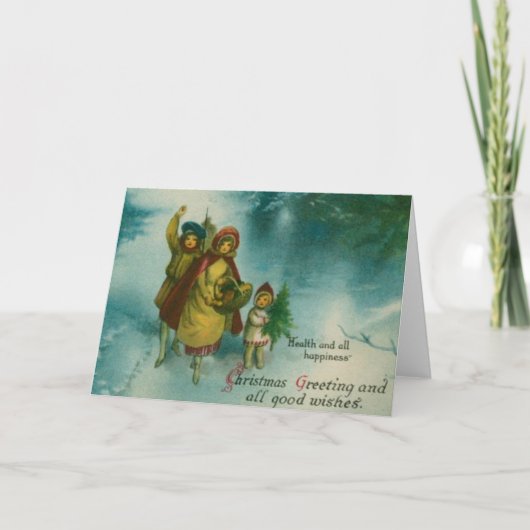 Weihnachtsbaum-Ansammlung Feiertagskarte (Vorderseite)