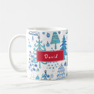 Weihnachtsbaum Aquamarin Blue Green Individuelle N Kaffeetasse