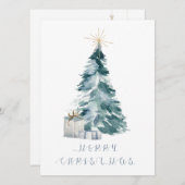 Weihnachtsbaum Aquarell Goldstar (Vorne/Hinten)