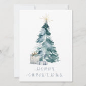 Weihnachtsbaum Aquarell Goldstar (Vorderseite)