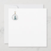 Weihnachtsbaum Aquarell Goldstar Karte (Rückseite)