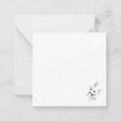 Weihnachtsbaum Aquarell Goldstar Mitteilungskarte (Rückseite)