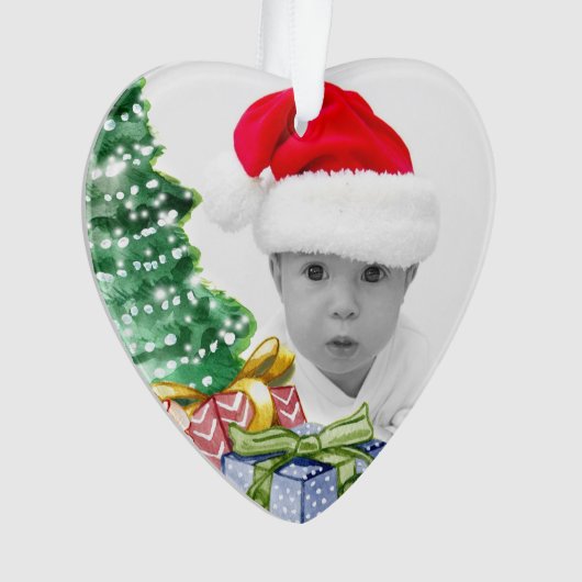 Weihnachtsbaum Art Custom Foto Ornament (Vorderseite)