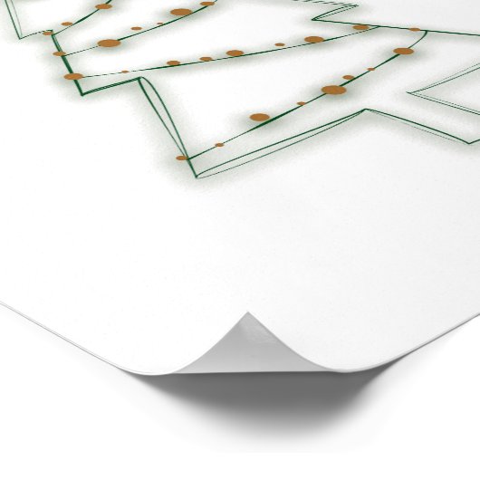 Weihnachtsbaum Art Print Horizontal Light Poster (Ecke)