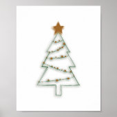 Weihnachtsbaum Art Print Horizontal Light Poster (Vorne)