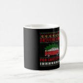 Weihnachtsbaum auf Auto Van Xmas Ugly Sweater T-Sh Kaffeetasse (VorderseiteRechts)