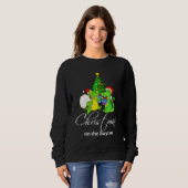 Weihnachtsbaum auf dem Bayou Cajun Weihnachtsbaum Sweatshirt (Vorne ganz)
