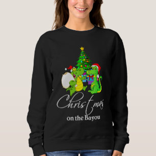 Weihnachtsbaum auf dem Bayou Cajun Weihnachtsbaum Sweatshirt