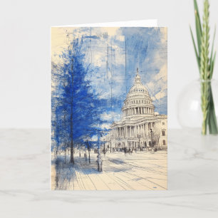 Weihnachtsbaum auf dem Capitol Hill als Festtagska Feiertagskarte