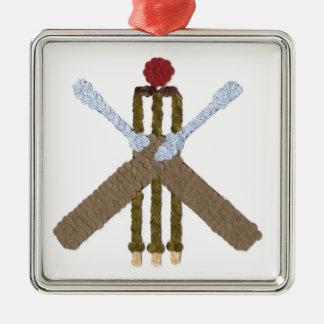 Weihnachtsbaum auf dem Cricket Square Silbernes Ornament