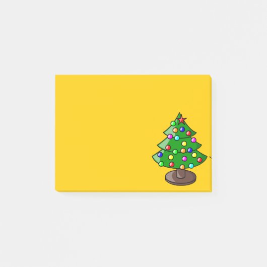 Weihnachtsbaum auf dem Gelben Post Es Notiz (Vorderseite)