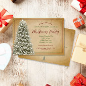 Weihnachtsbaum auf dem Pergament Elegantes Party Einladung