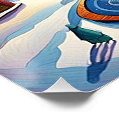 Weihnachtsbaum auf dem Platz 1 Poster (Ecke)