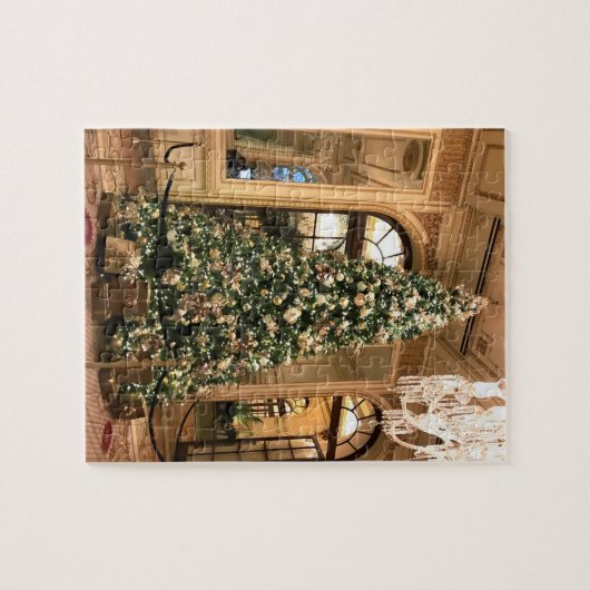 Weihnachtsbaum auf der Plaza 8X10 Puzzle (Horizontal)