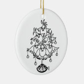Weihnachtsbaum auf der Seite des Single Keramik Ornament (Rechts)