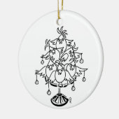 Weihnachtsbaum auf der Seite des Single Keramik Ornament (Links)