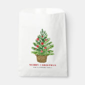 Weihnachtsbaum auf einem Wicker Basket Weihnachtsf Geschenktütchen (Vorderseite)