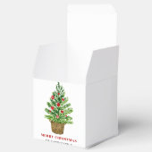 Weihnachtsbaum auf einem Wicker Korb Frohe Weihnac Geschenkschachtel (Geöffnet)