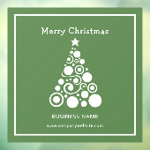 Weihnachtsbaum auf Grün Fensteraufkleber (Blatt 3)