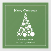 Weihnachtsbaum auf Grün Fensteraufkleber (Blatt)