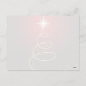 Weihnachtsbaum auf leuchtendem rotem Hintergrund Feiertagspostkarte (Rückseite)
