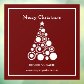 Weihnachtsbaum auf Maroon Red Fensteraufkleber (Blatt 3)