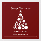 Weihnachtsbaum auf Maroon Red Fensteraufkleber (Blatt)